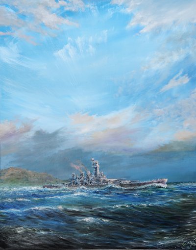 USS Washington Leaves Guadalcanal by Unbekannt Unbekannt